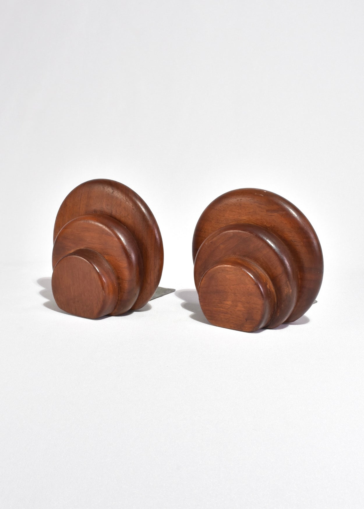 Rounded Wooden Bookends