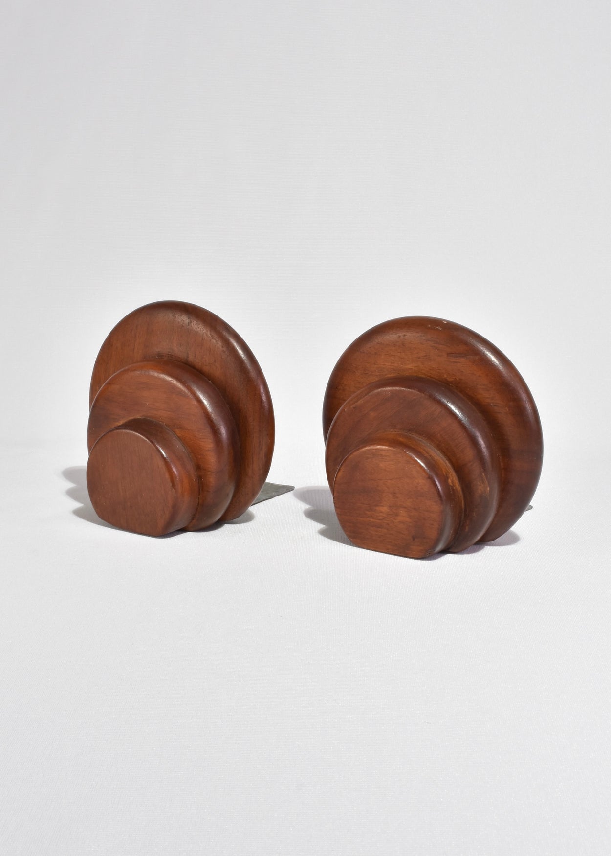 Rounded Wooden Bookends