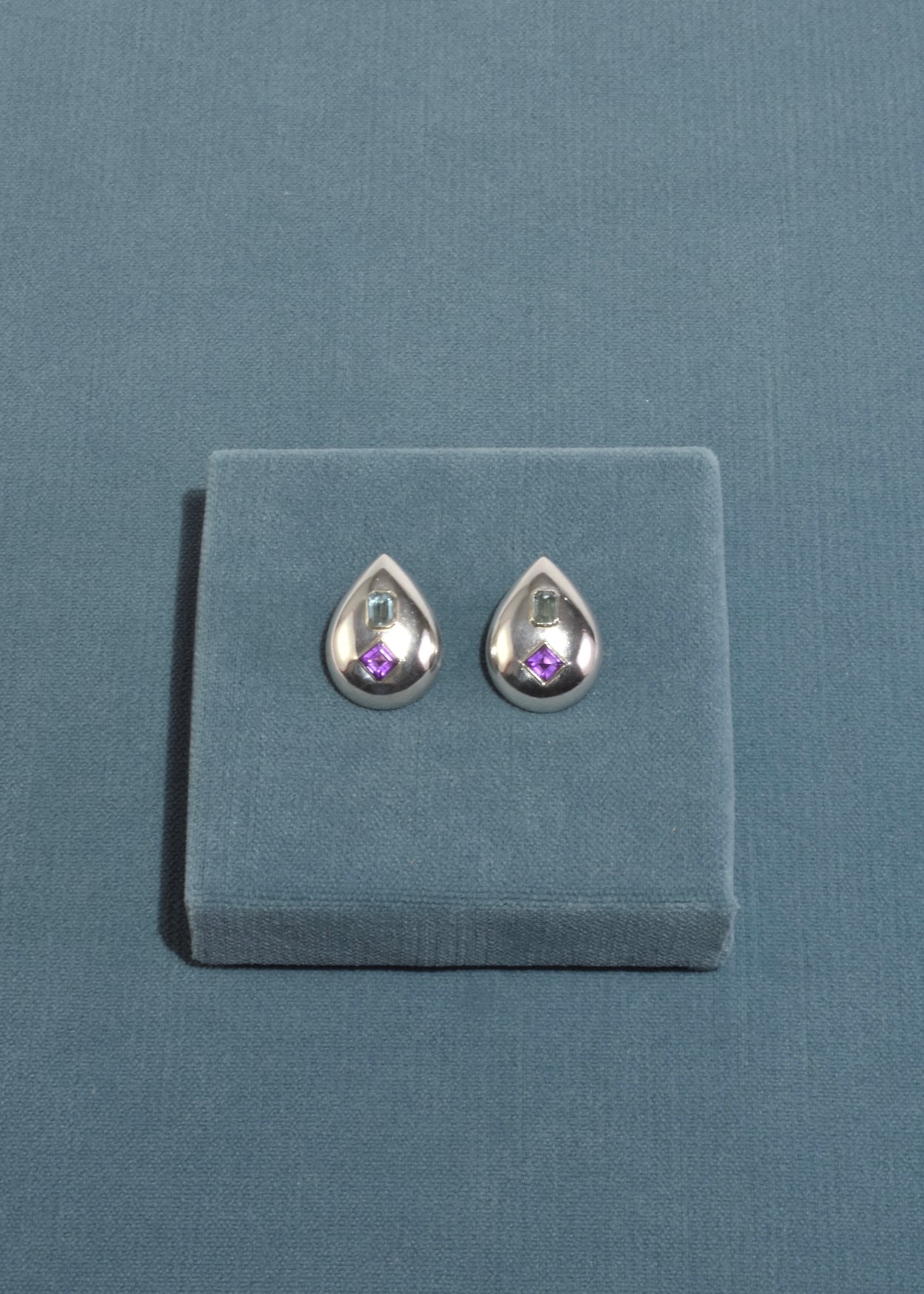 Amethyst Aquamarine Earrings