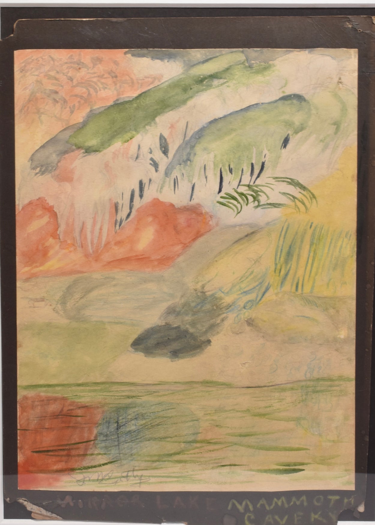 Mixed Media Landscape, Framed