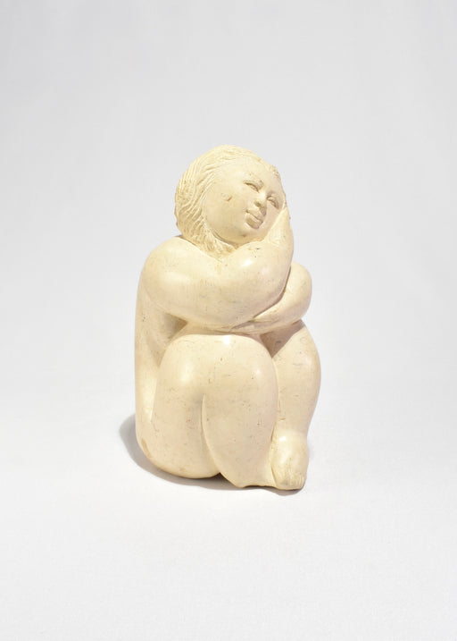Seated Female Figure Sculpture