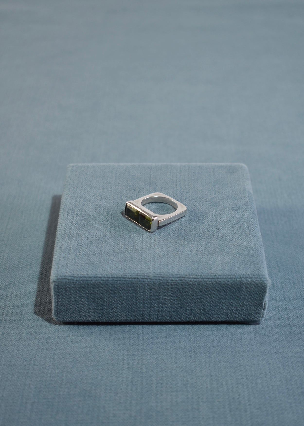 Faceted Peridot Ring