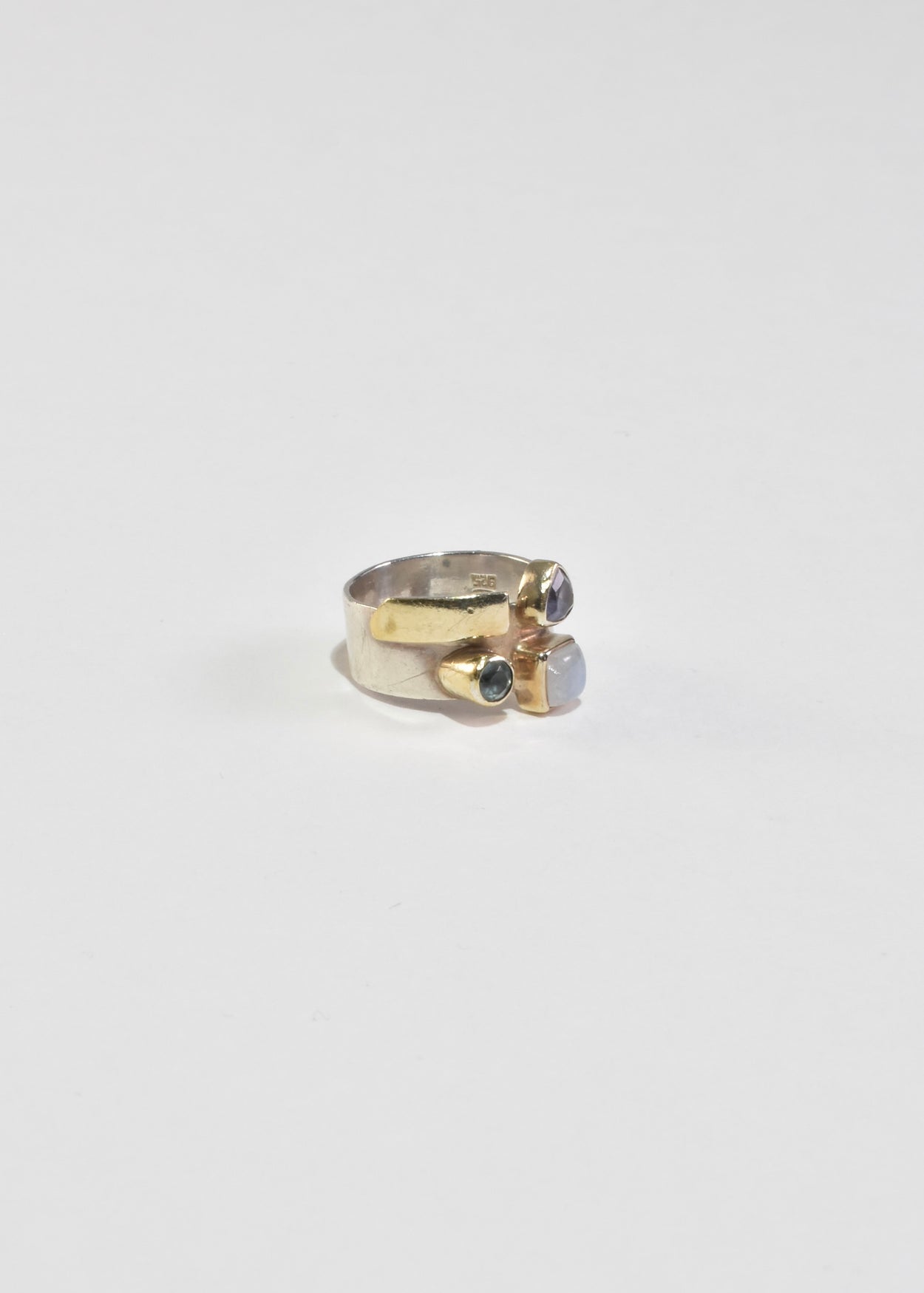 Moonstone Amethyst Peridot Ring