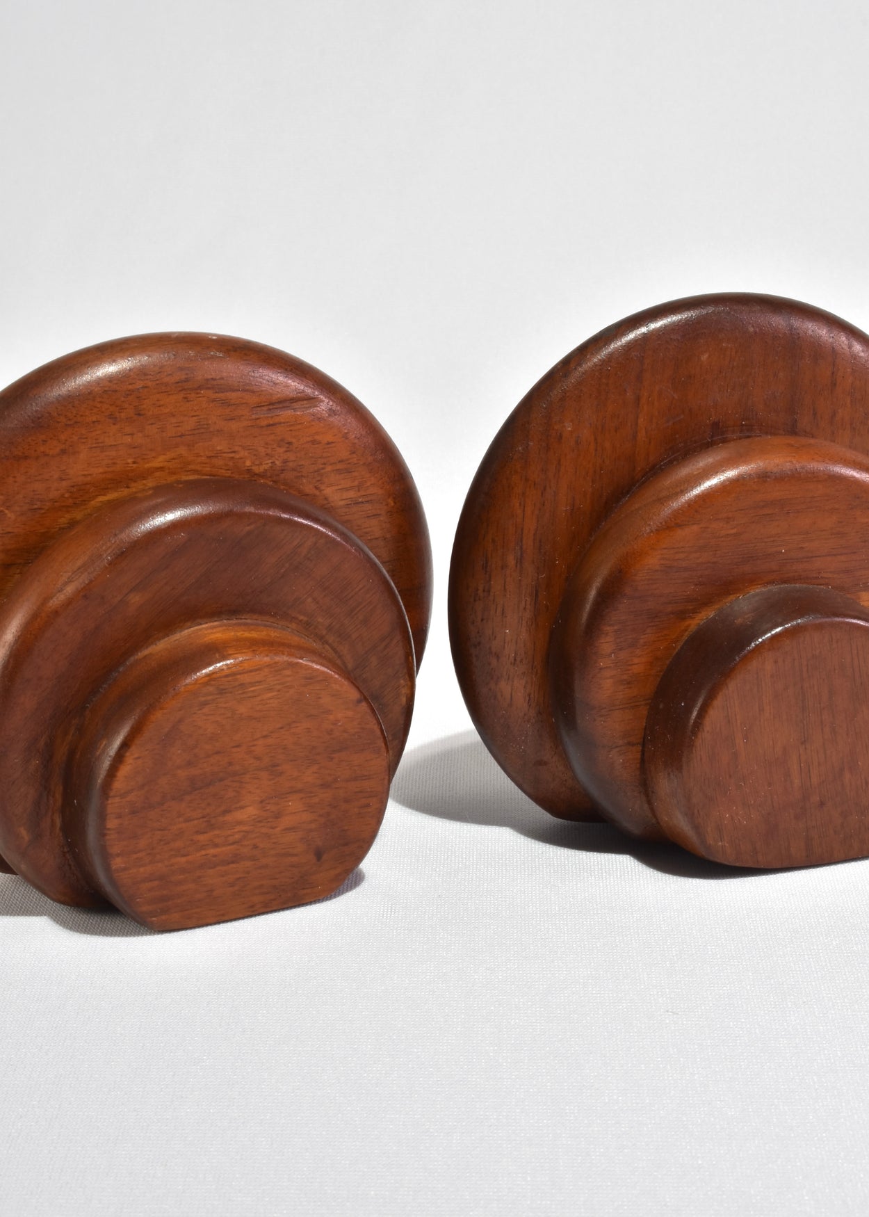 Rounded Wooden Bookends