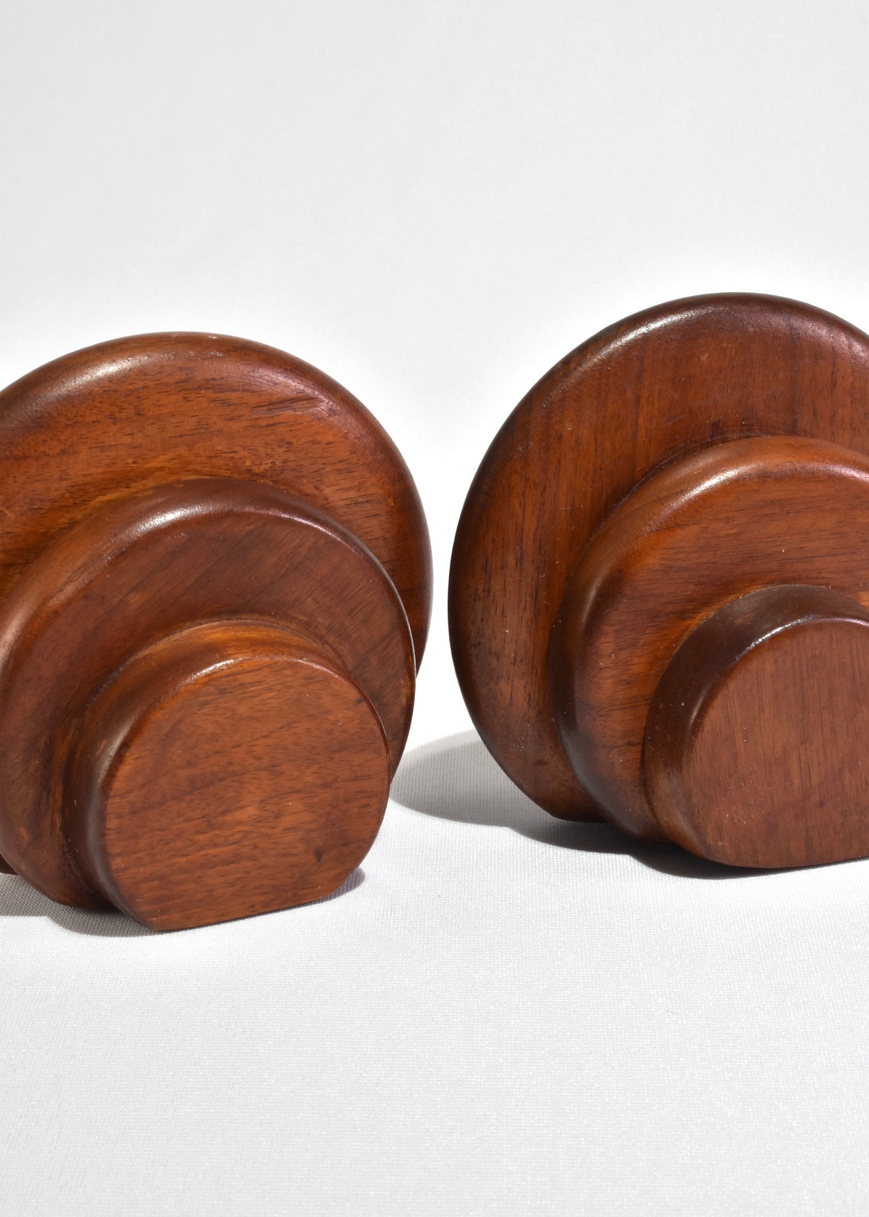 Rounded Wooden Bookends