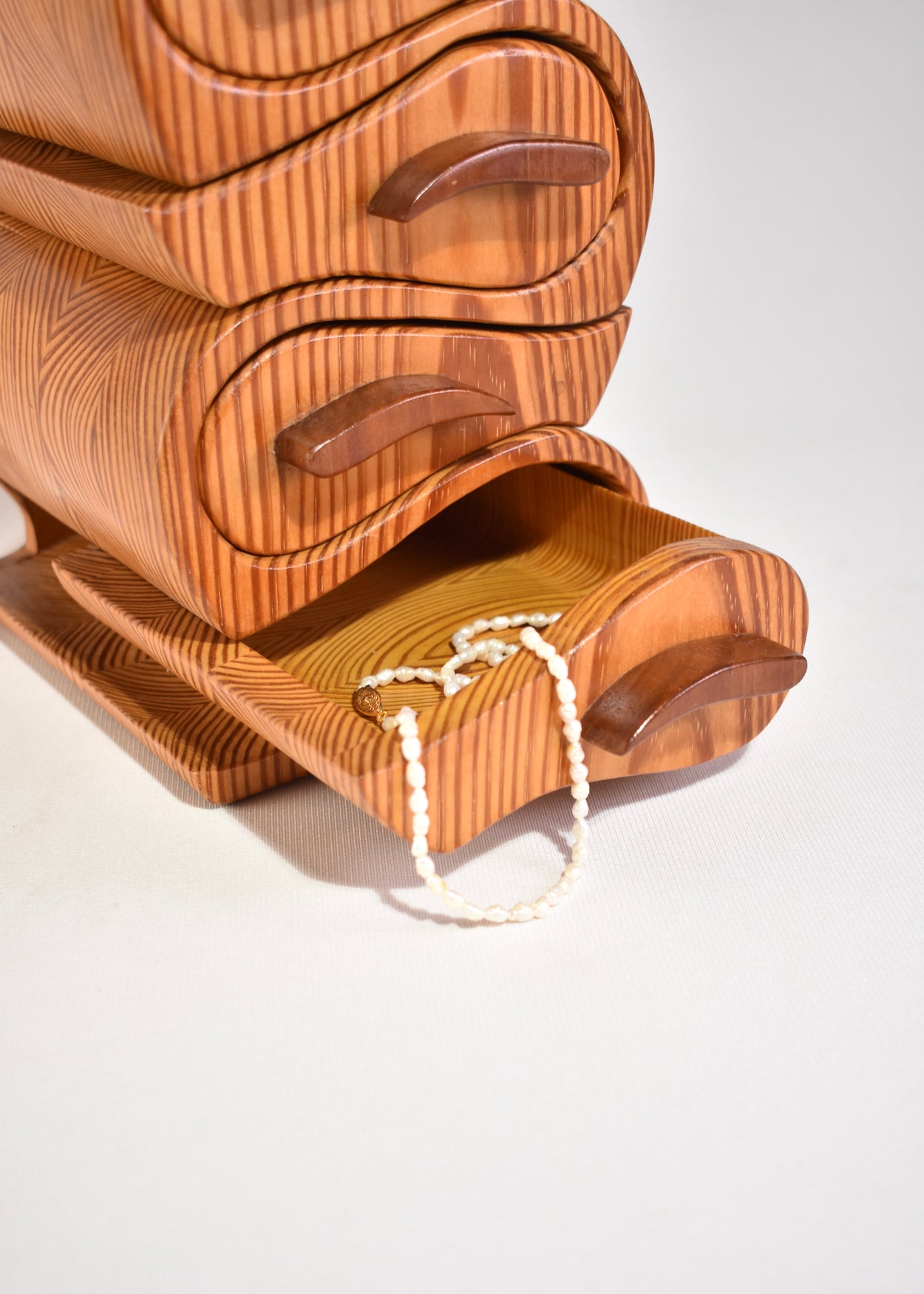 Curved Wooden Jewelry Box