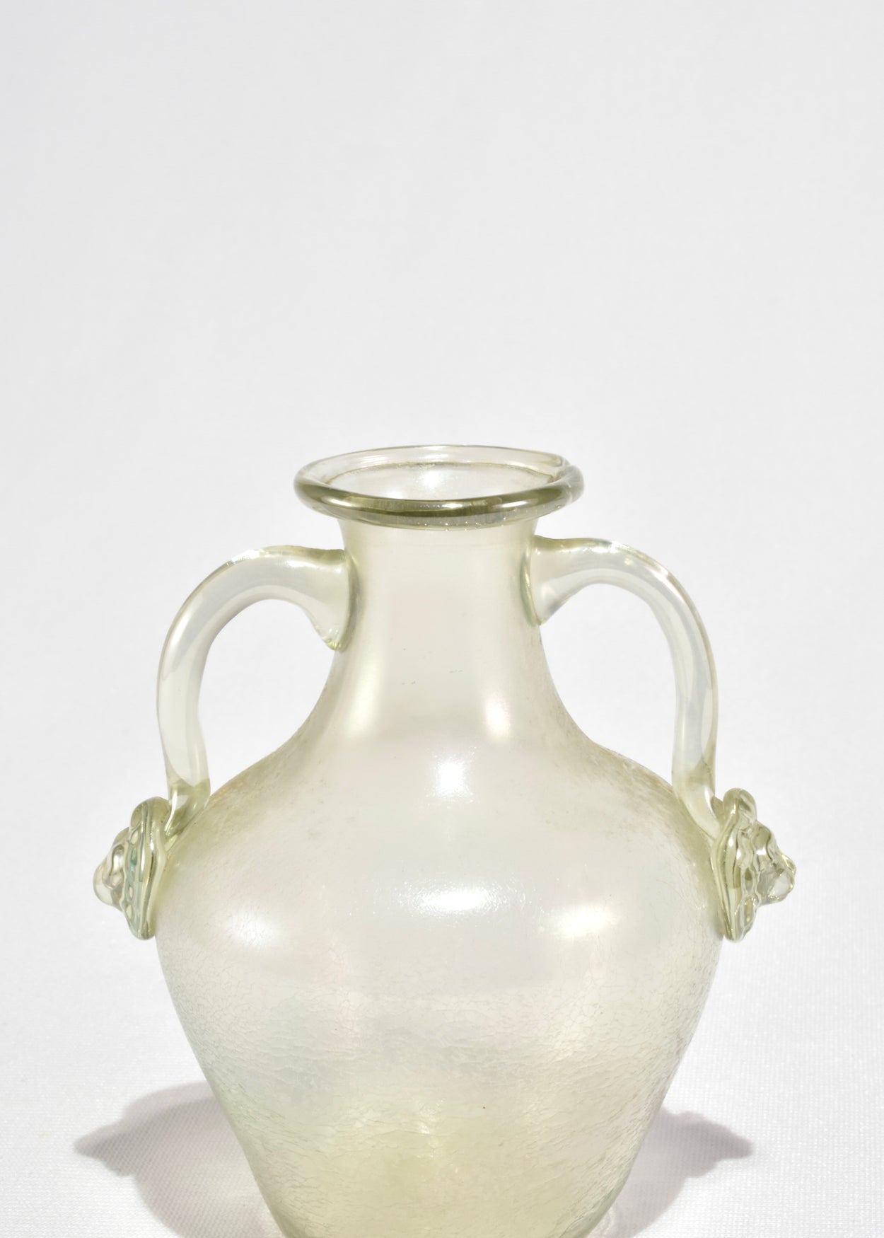Iridescent Green Amphora Vase