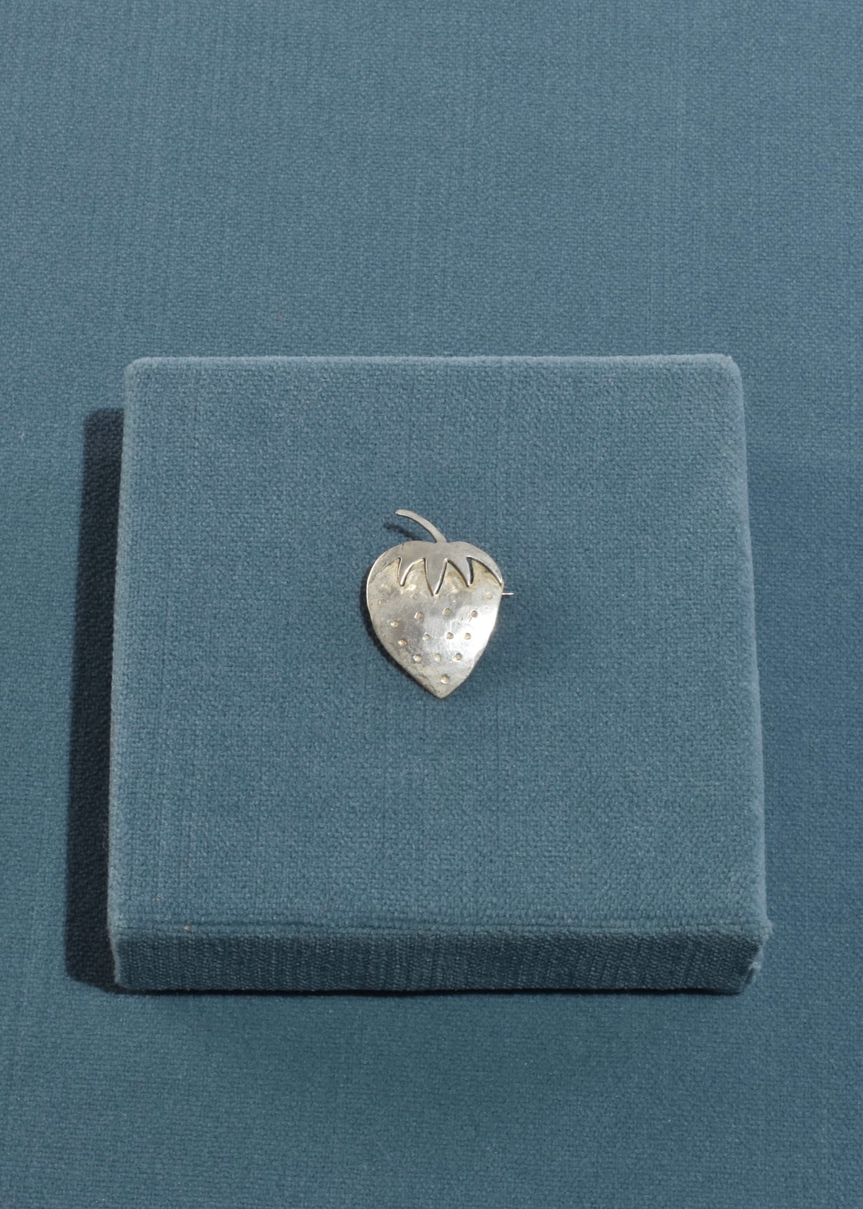 Sterling Strawberry Brooch