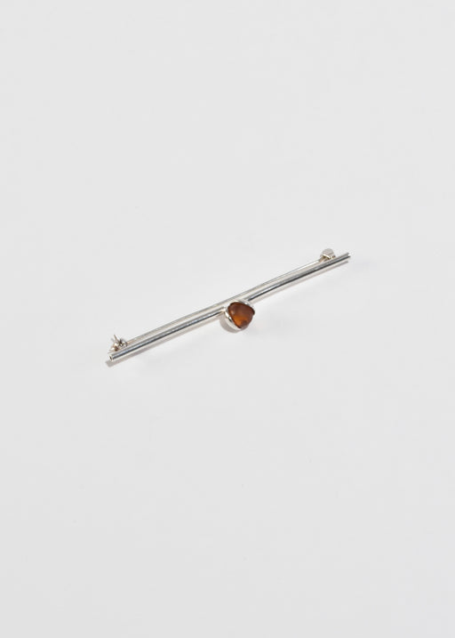 Amber Sphere Brooch