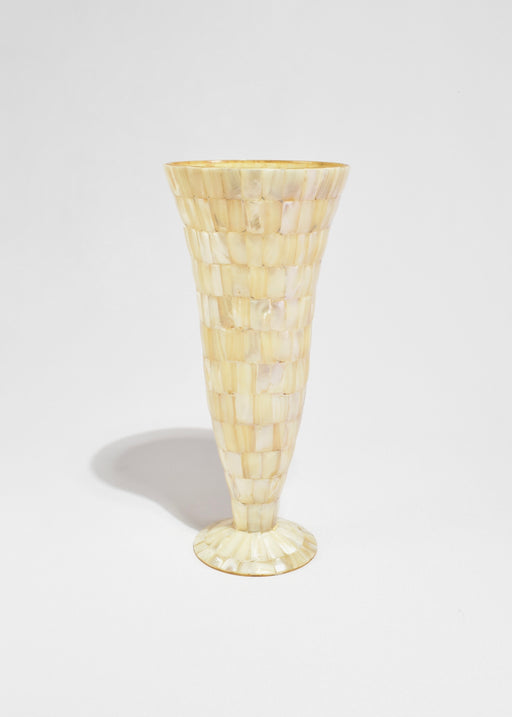 Mother of Pearl Fluted Vase