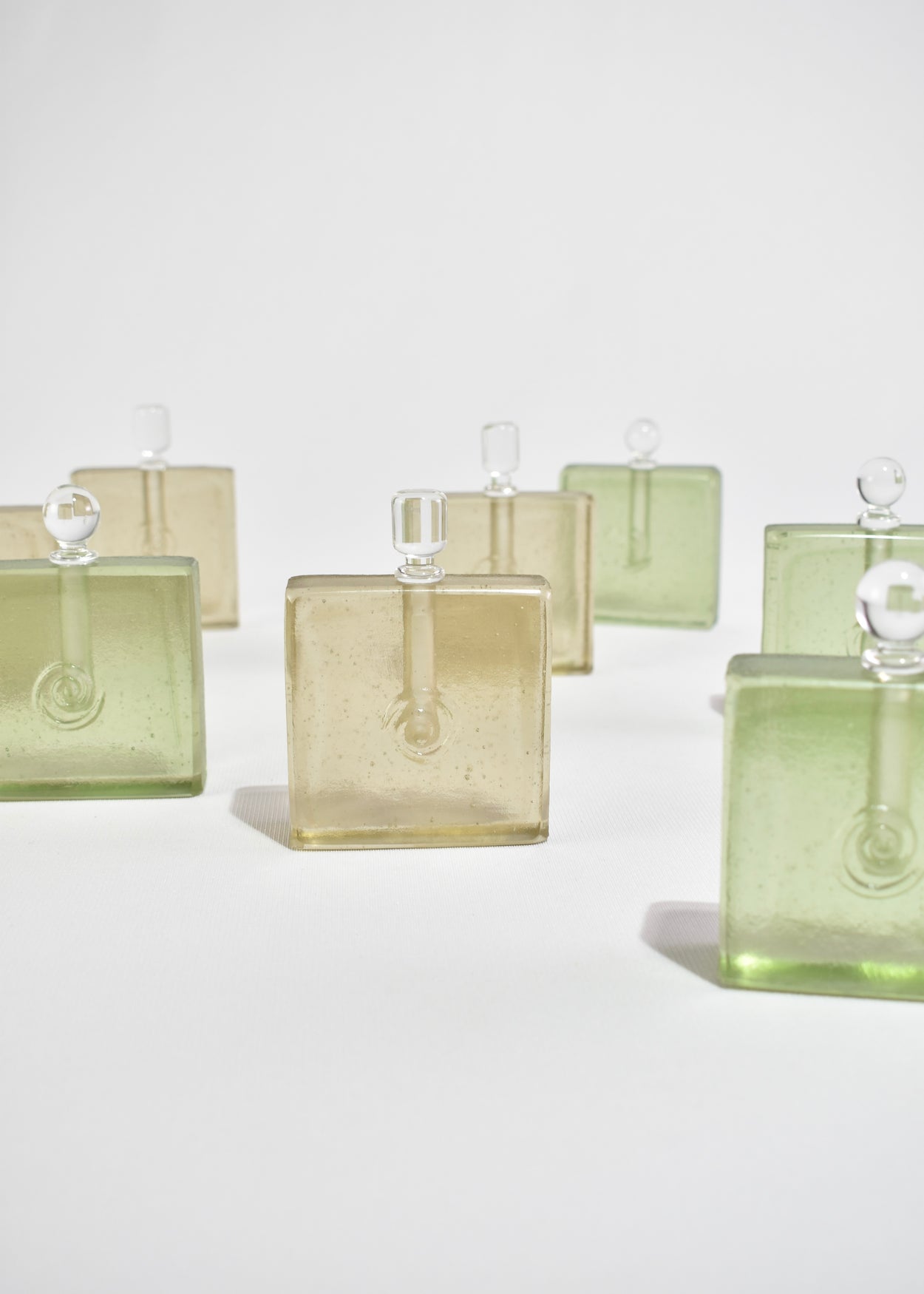 Topaz Spiral Glass Perfume Bottle