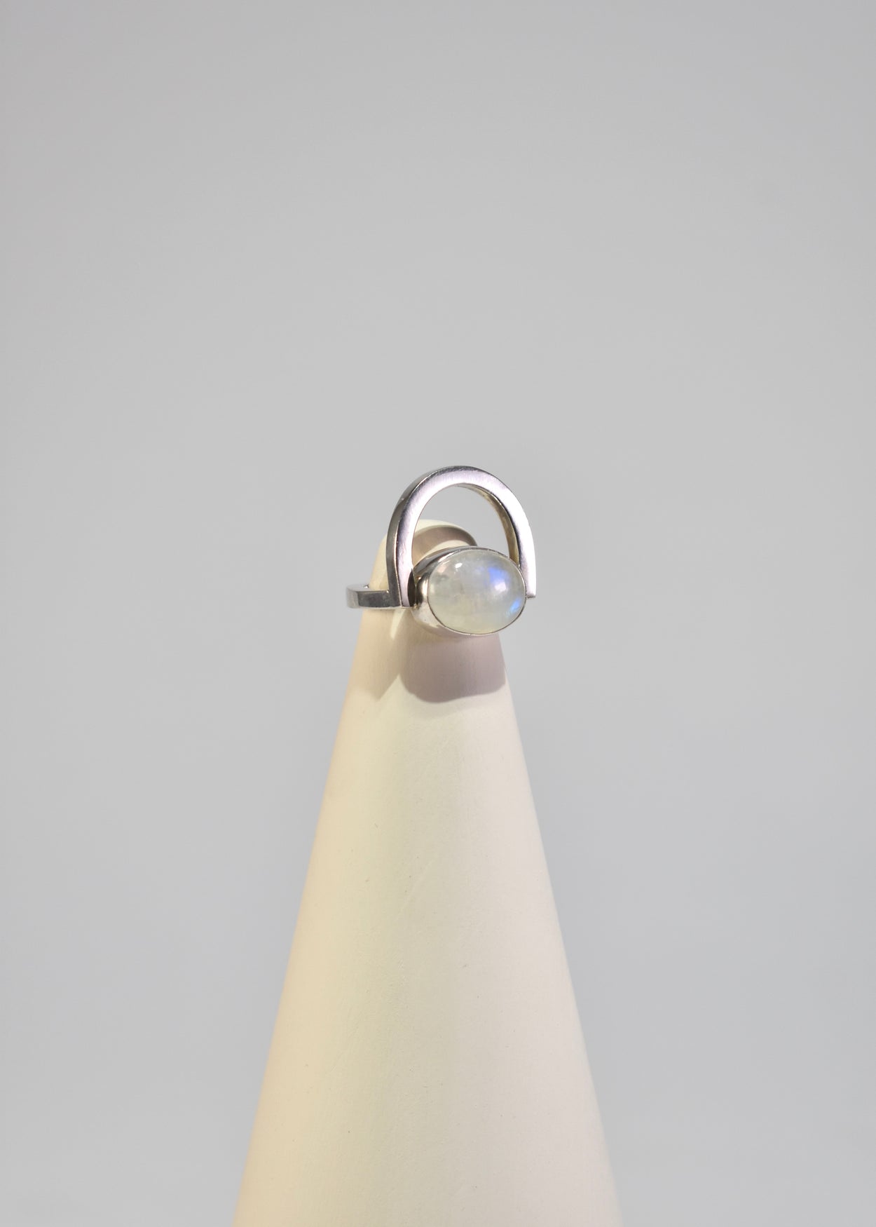 Modernist Moonstone Ring
