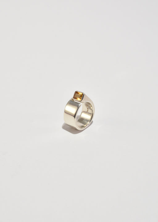 Faceted Citrine Ring