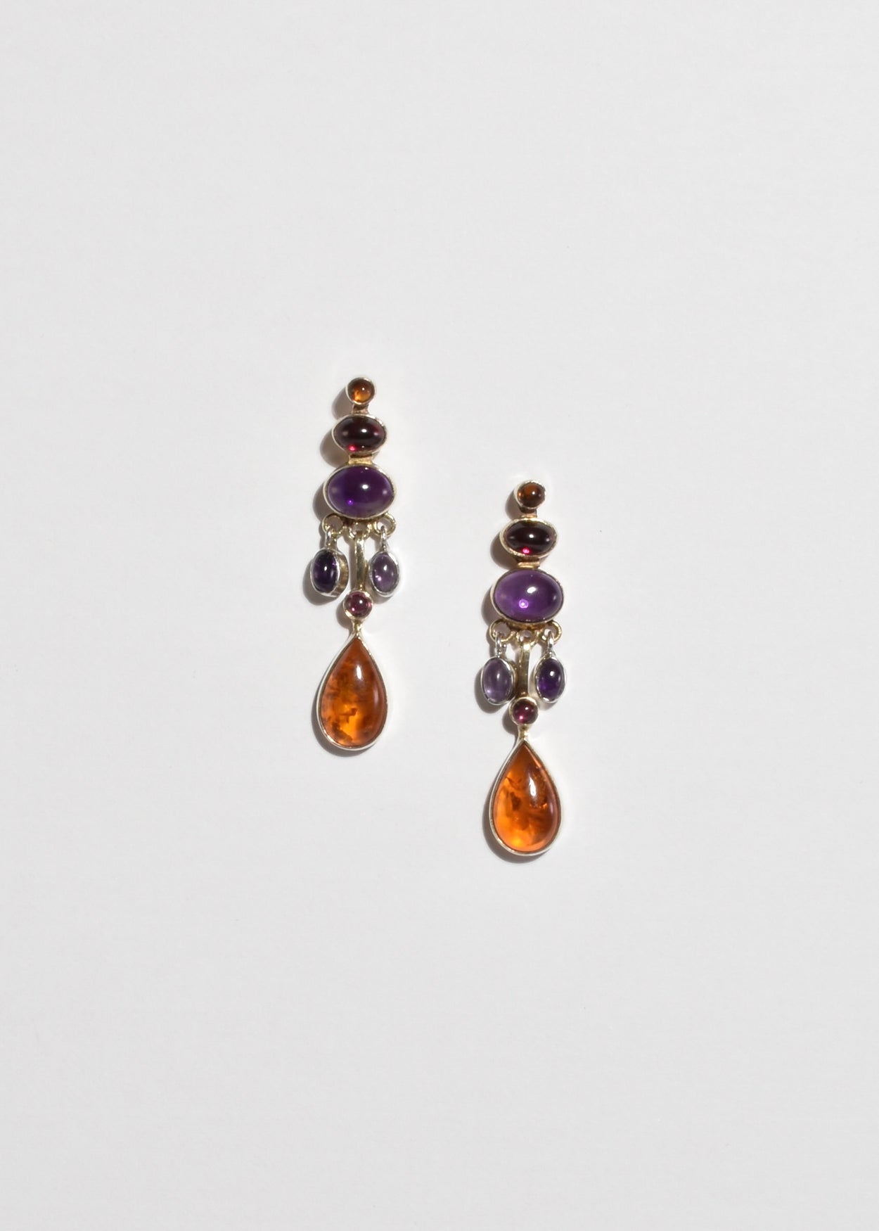 Multi Stone Drop Earrings