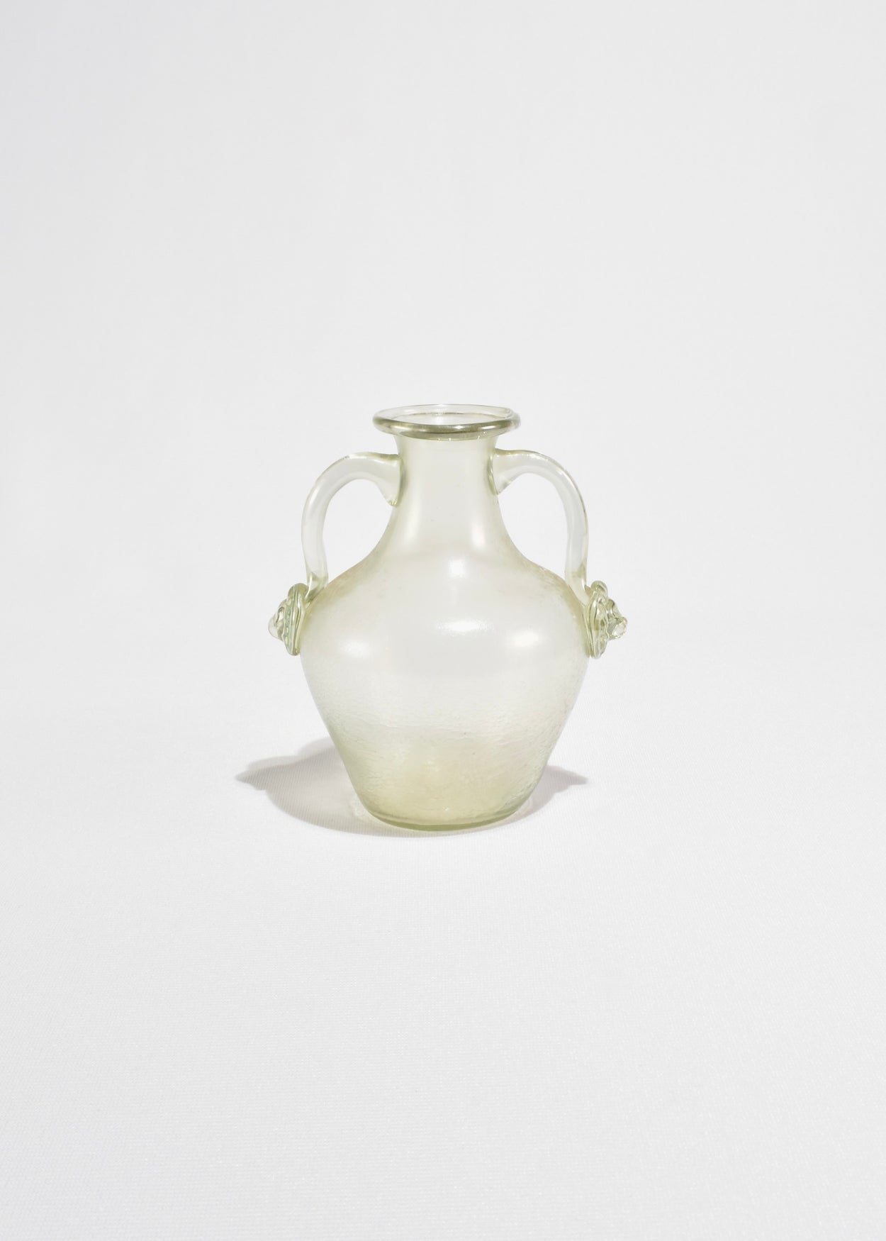 Iridescent Green Amphora Vase