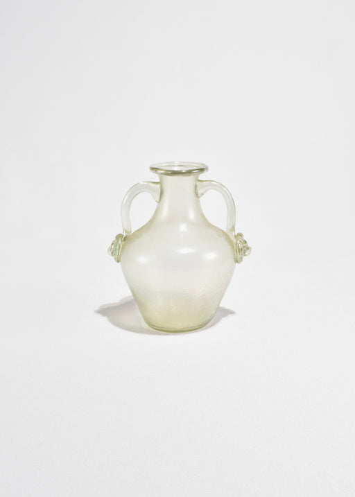 Iridescent Green Amphora Vase