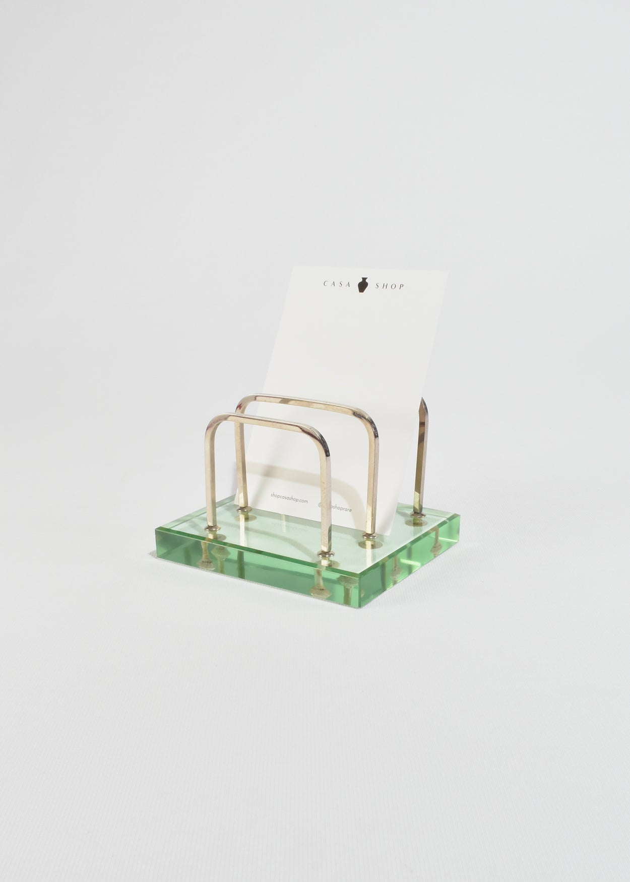 Green Glass Desk Set