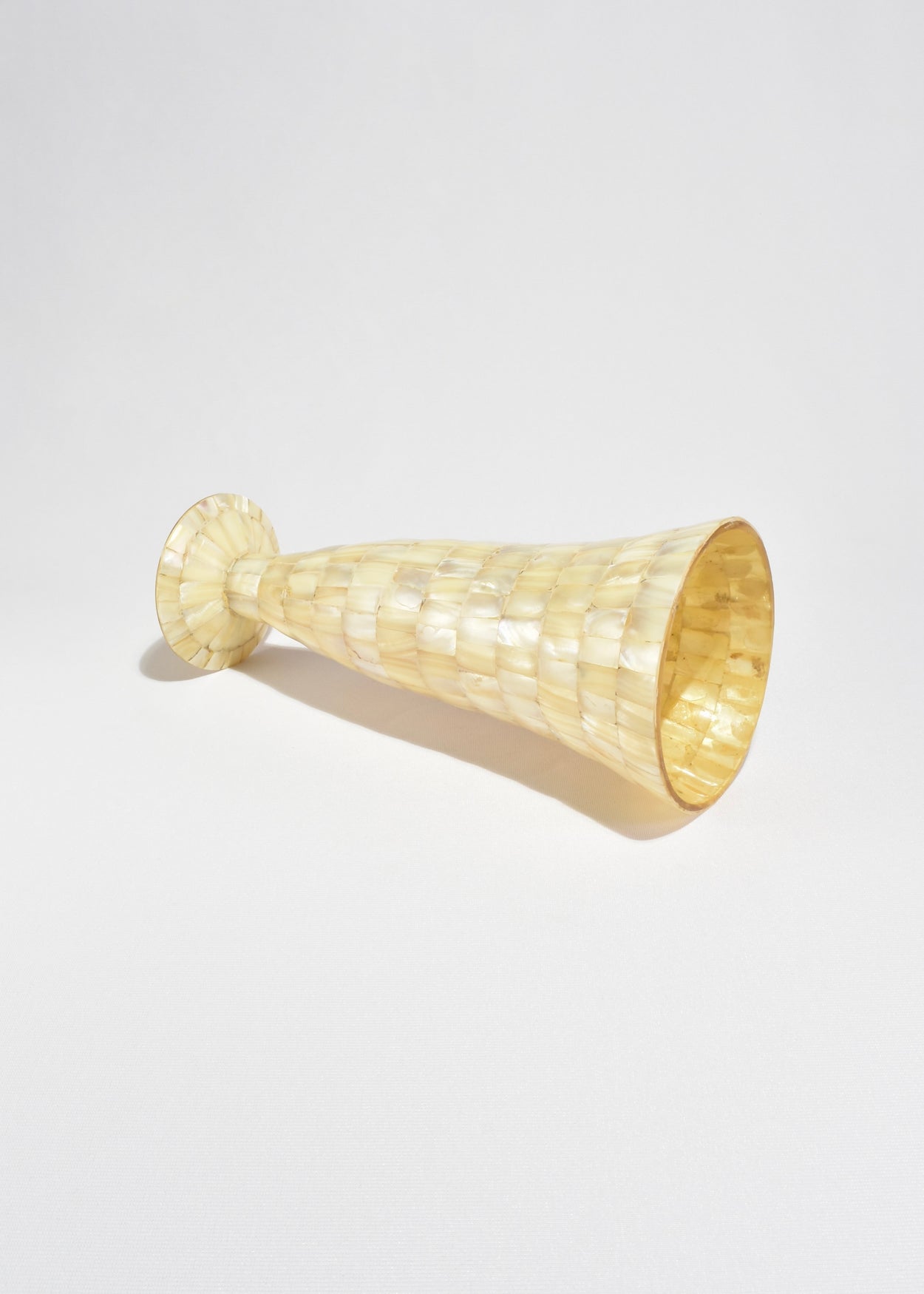 Mother of Pearl Fluted Vase