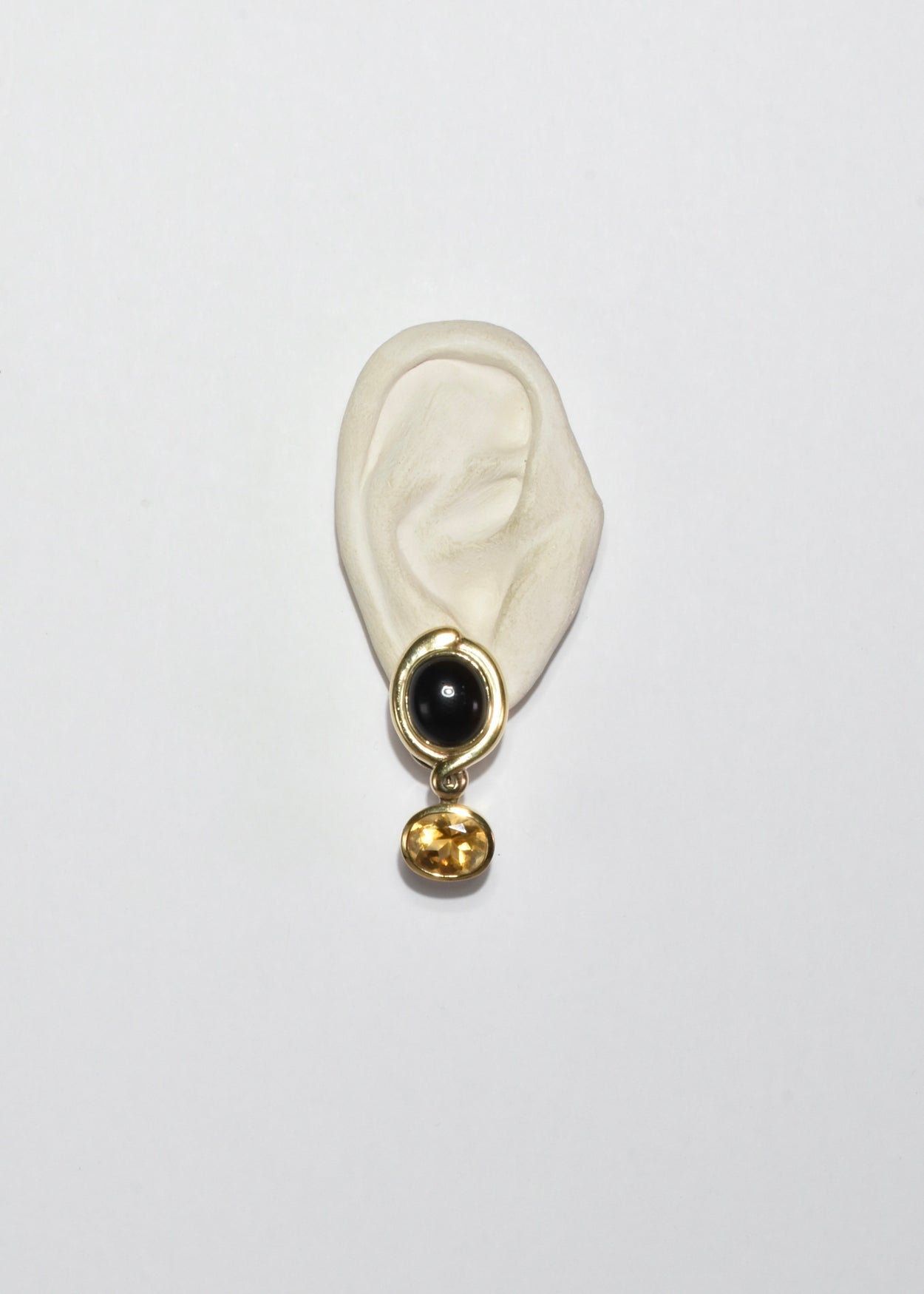 Onyx Citrine Earrings