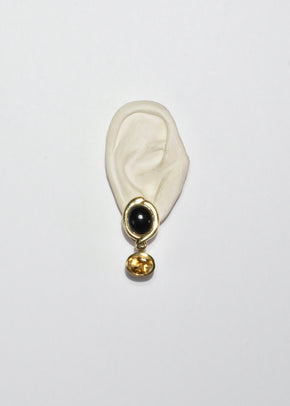 Onyx Citrine Earrings