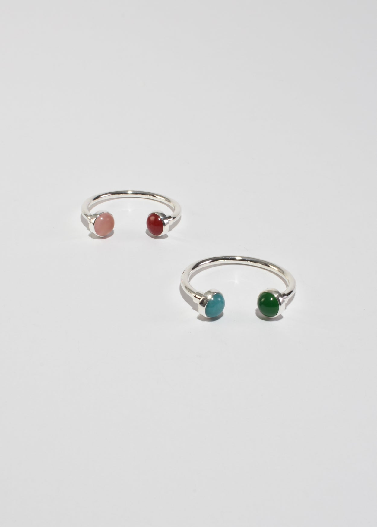 Sterling Gemstone Key Ring