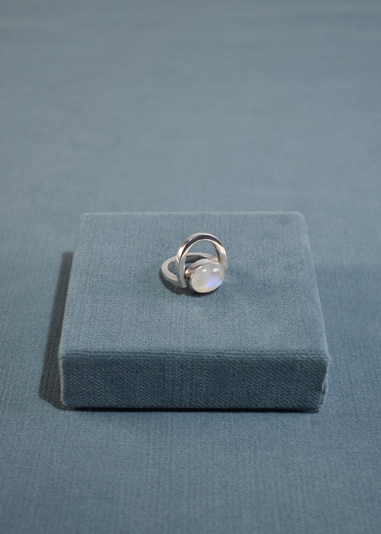 Modernist Moonstone Ring