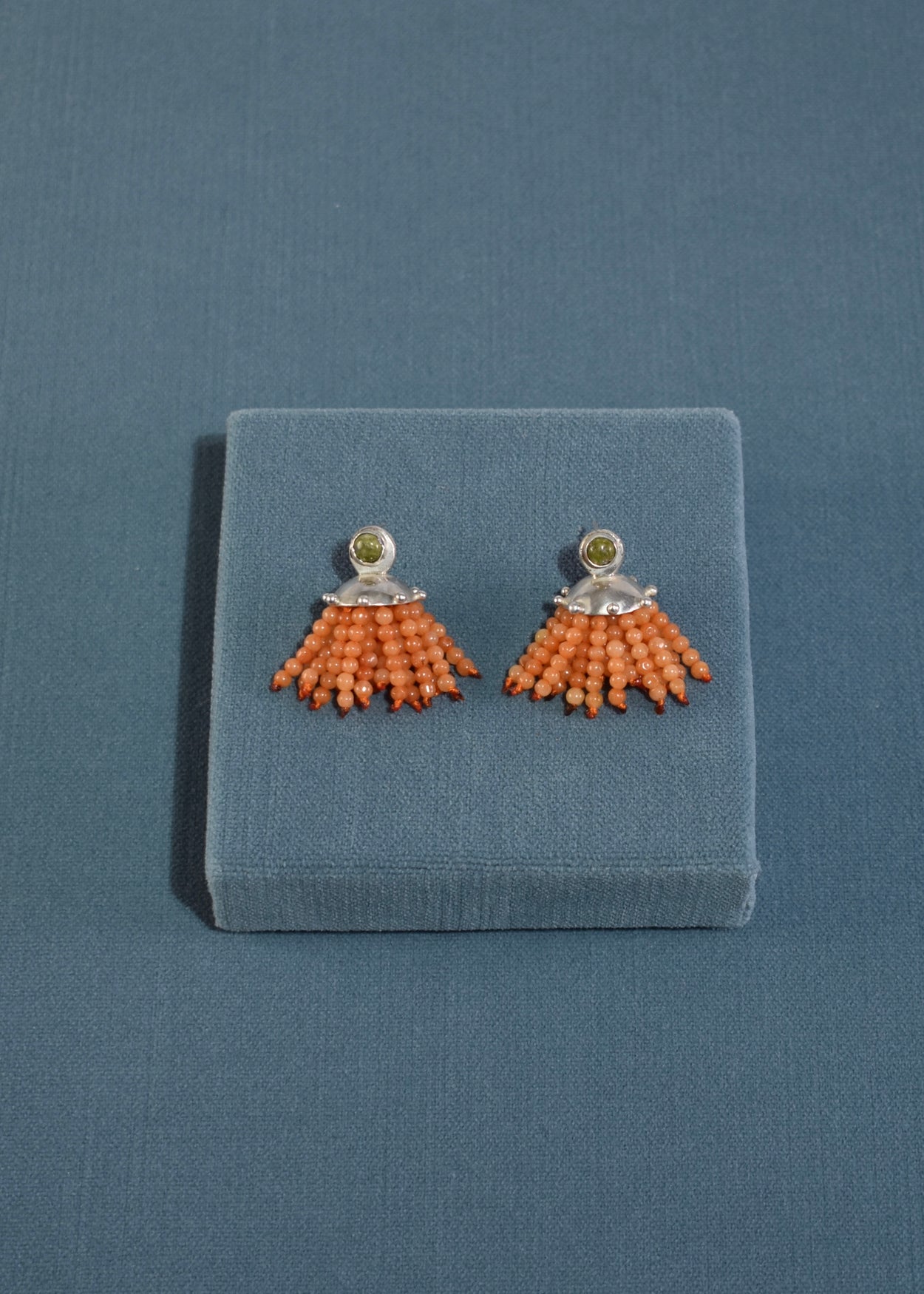 Agate Fringe Cupola Earrings