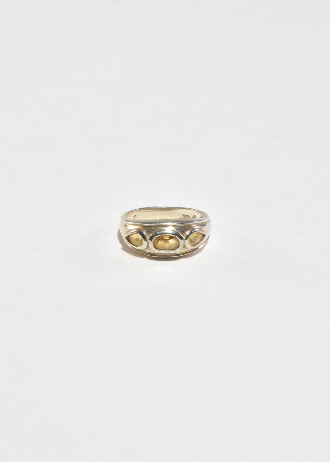 Faceted Citrine Ring