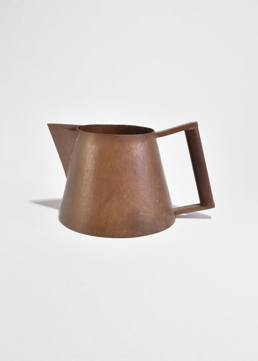 Sculptural Copper Pitcher
