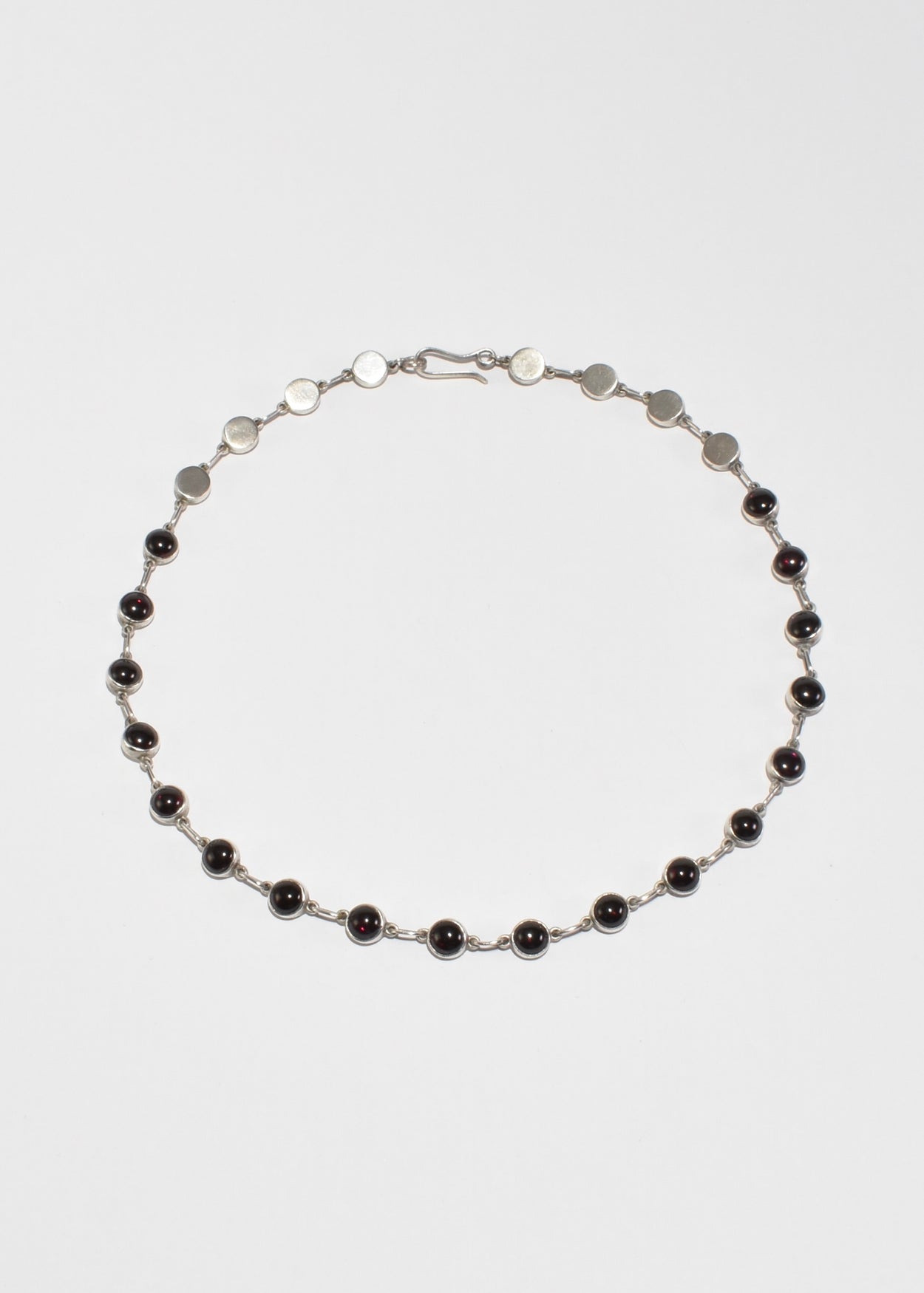 Garnet Link Necklace