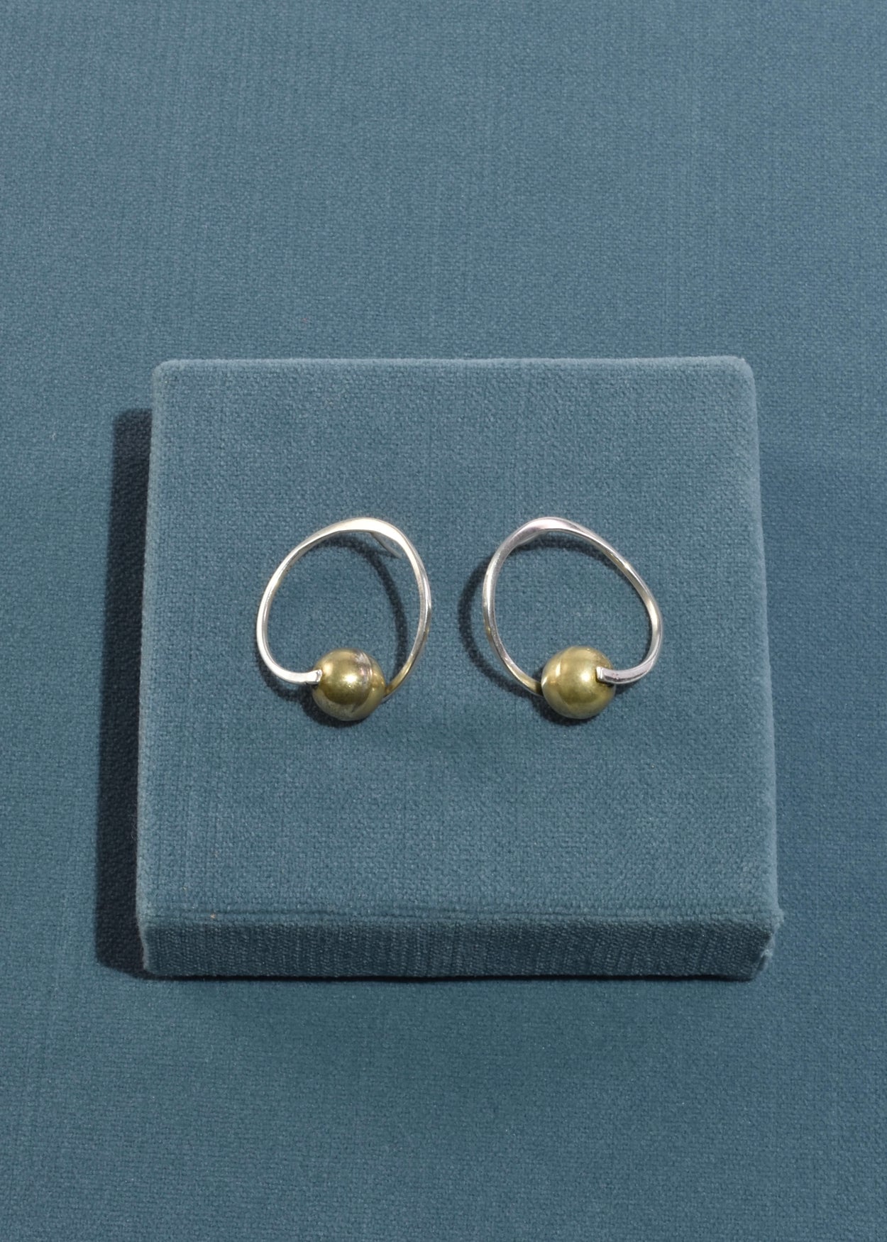 Curved Sphere Earrings