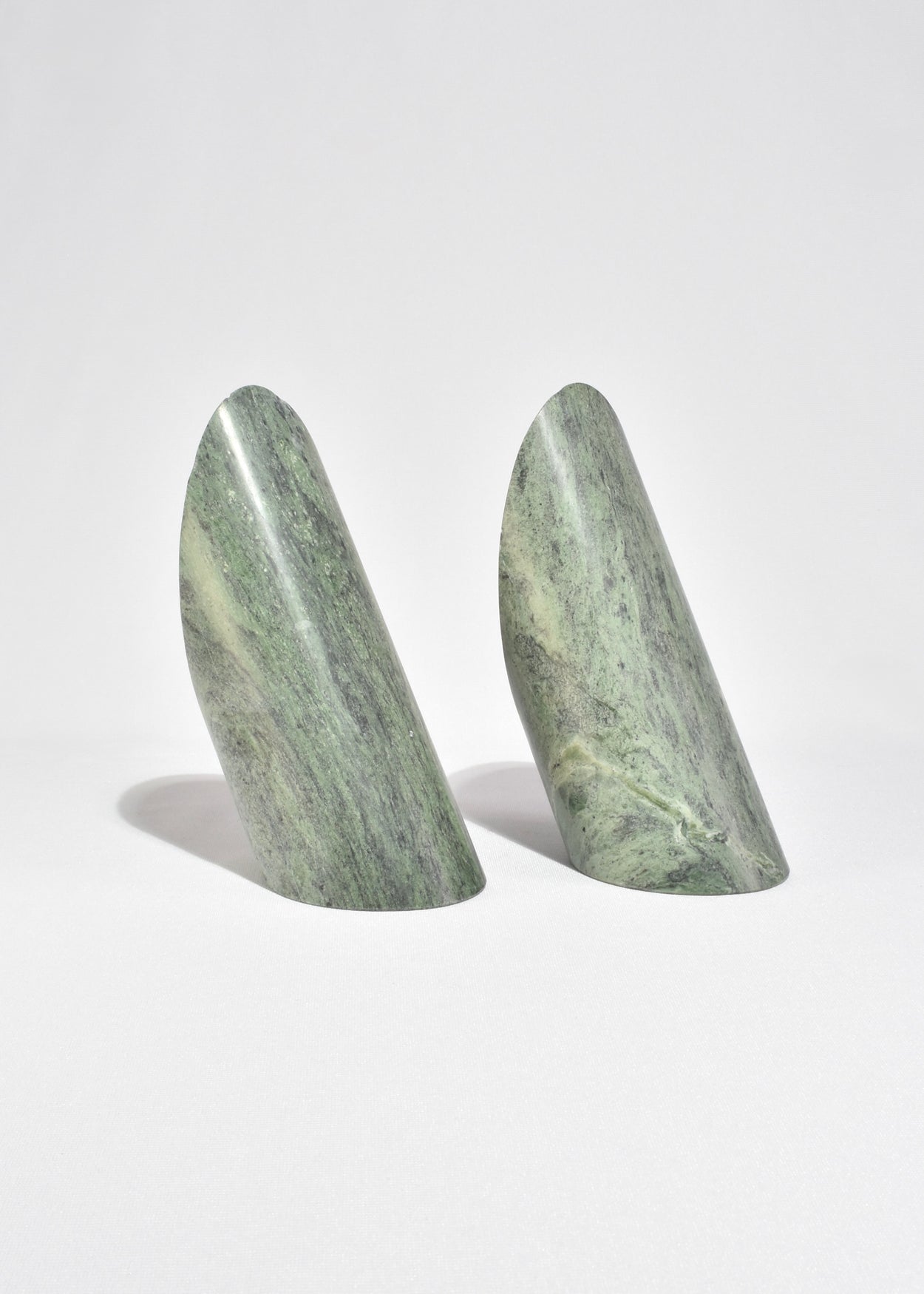 Green Slanted Stone Bookends