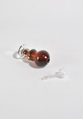 Curved Amber Perfume Bottle
