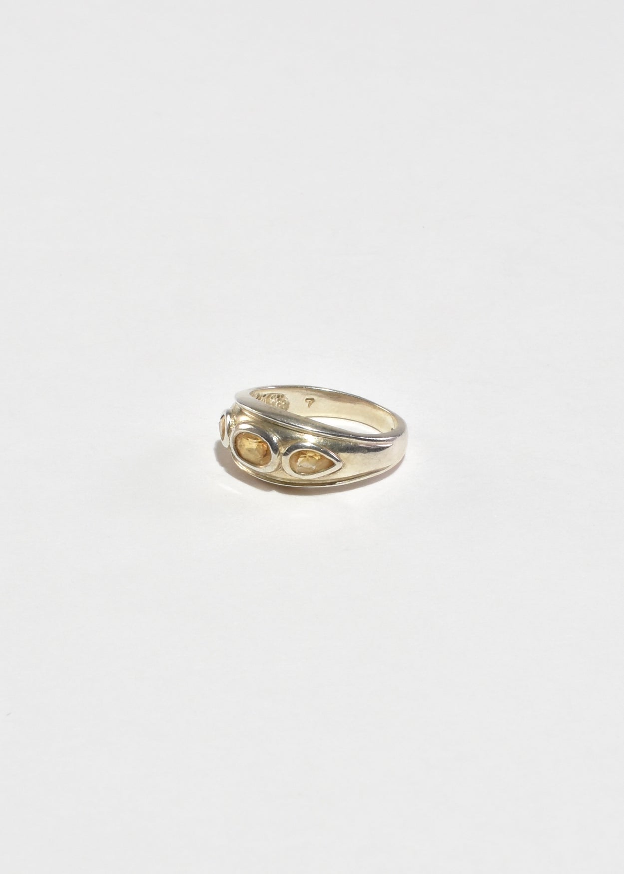 Faceted Citrine Ring