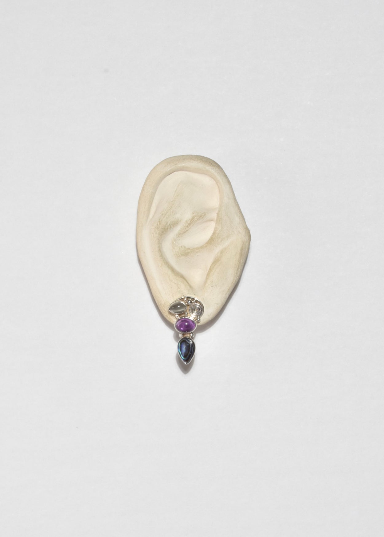 Spiral Multi Stone Earrings