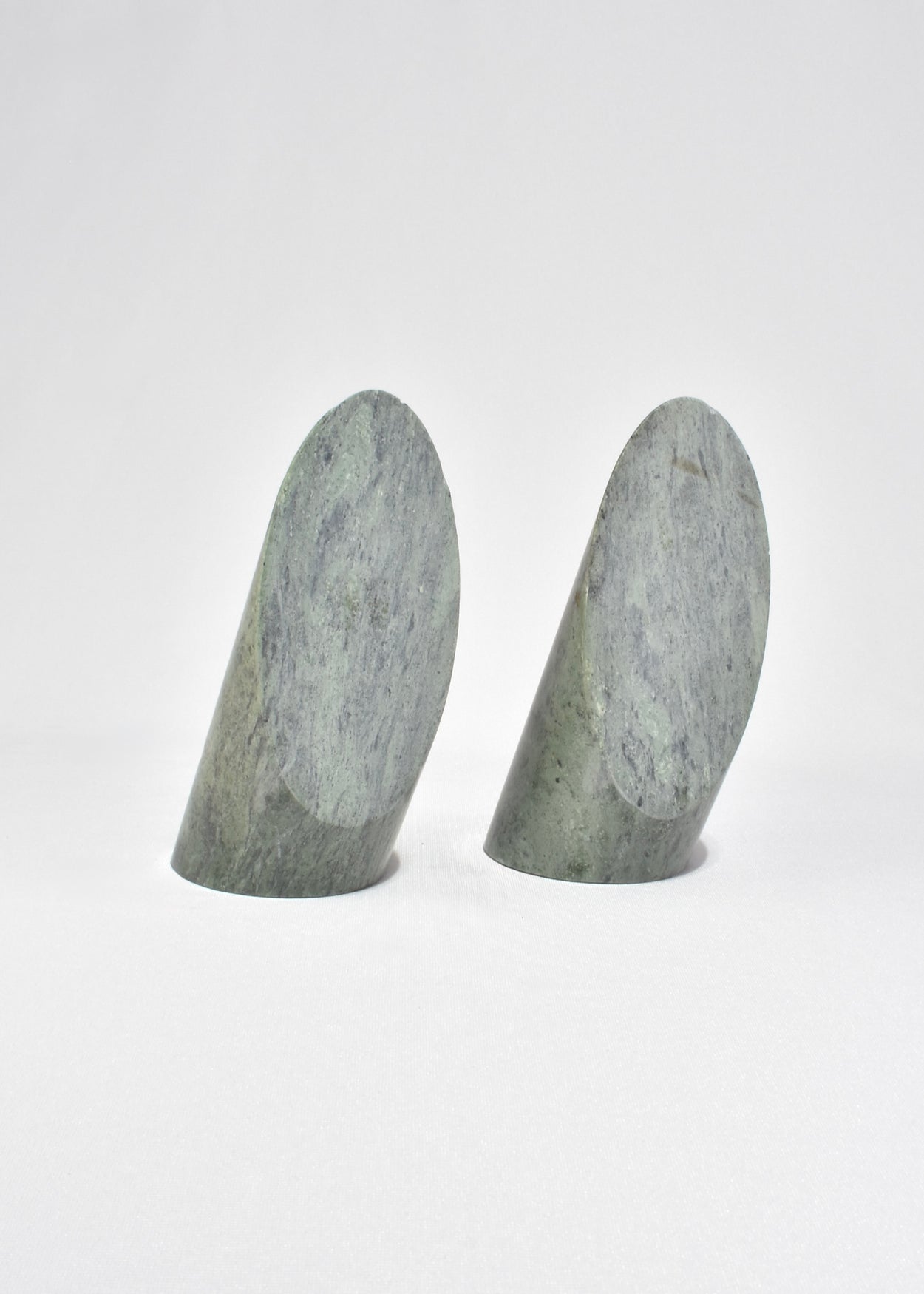 Green Slanted Stone Bookends