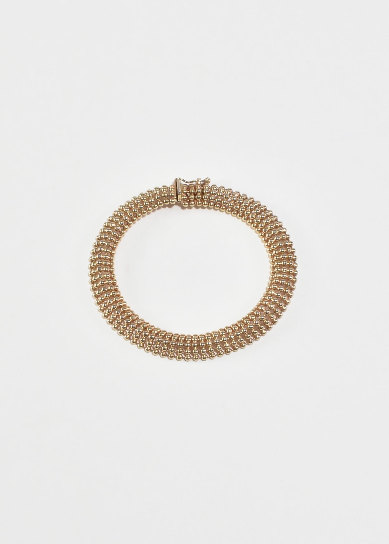 Gold Beaded Mesh Bracelet