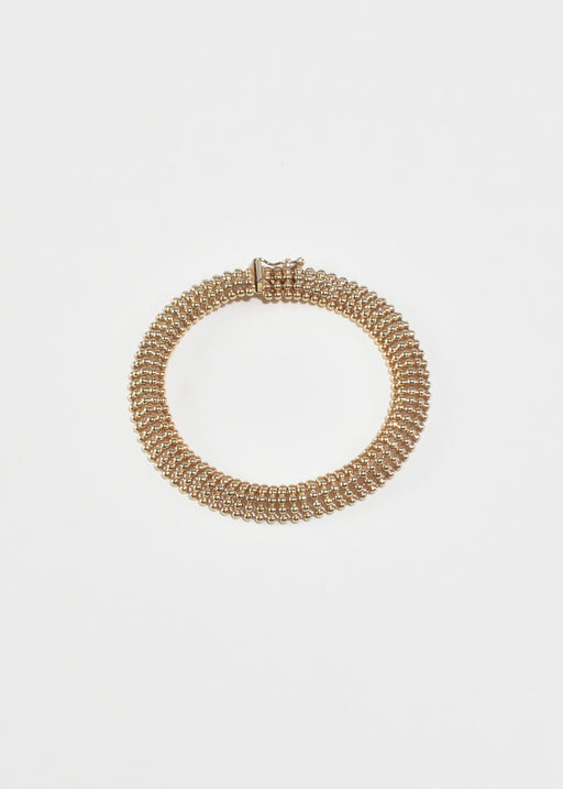 Gold Beaded Mesh Bracelet