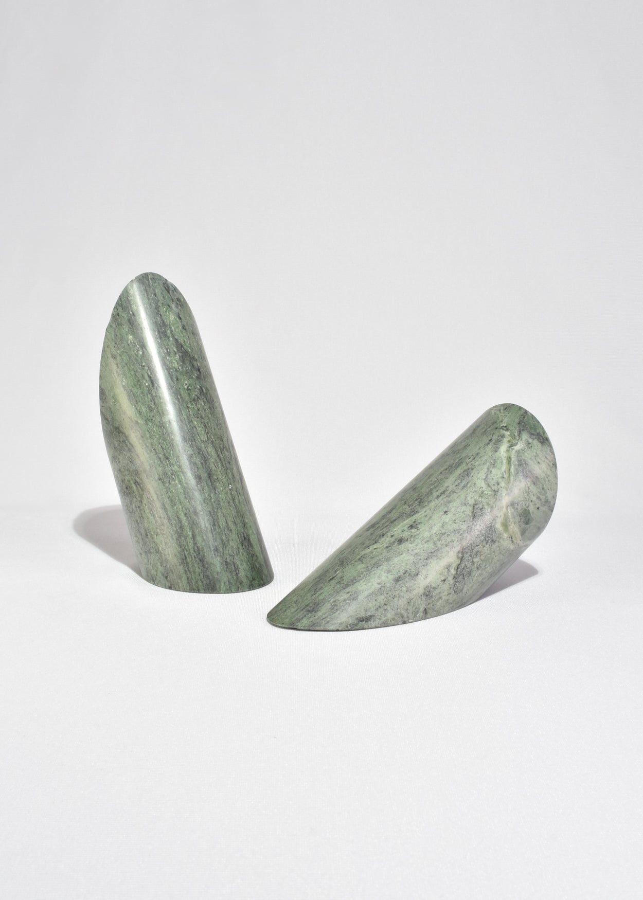 Green Slanted Stone Bookends