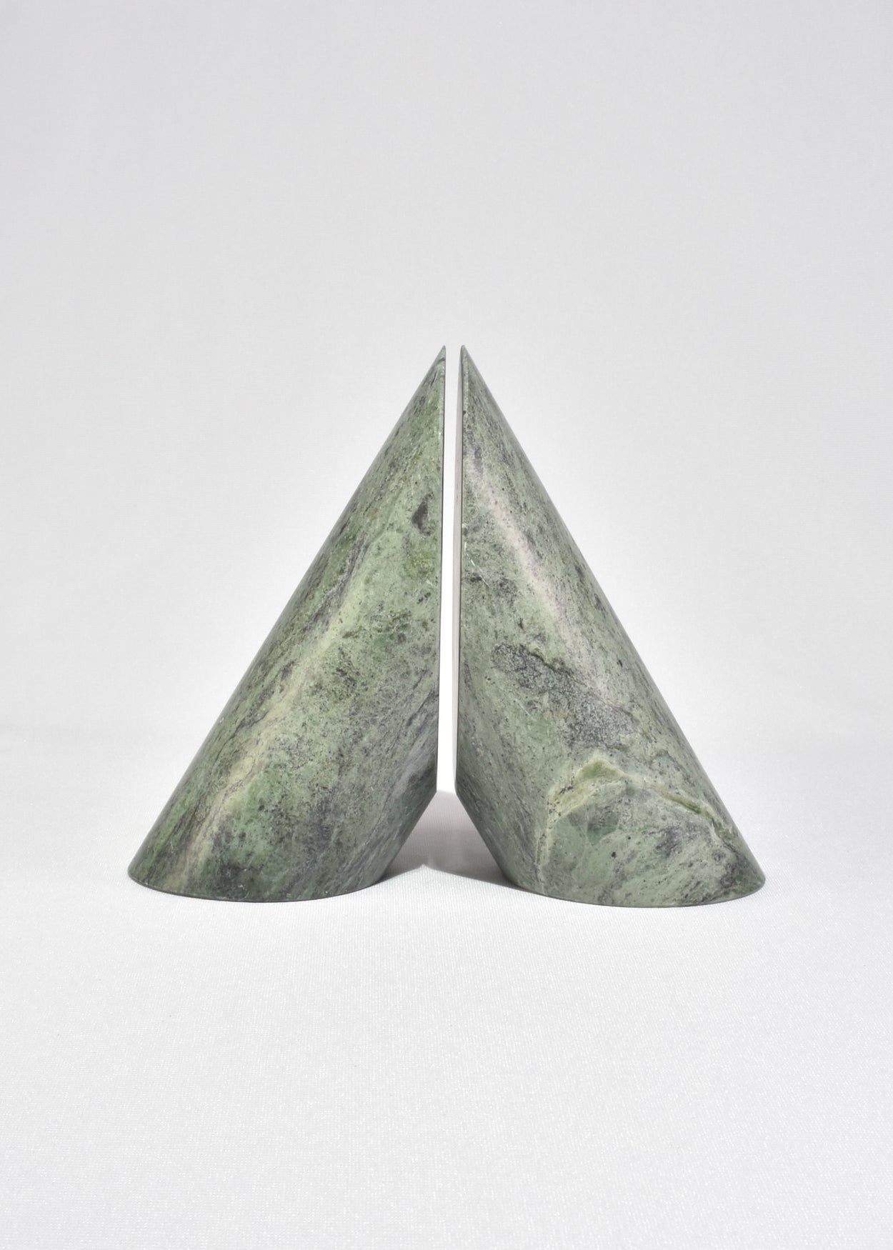 Green Slanted Stone Bookends