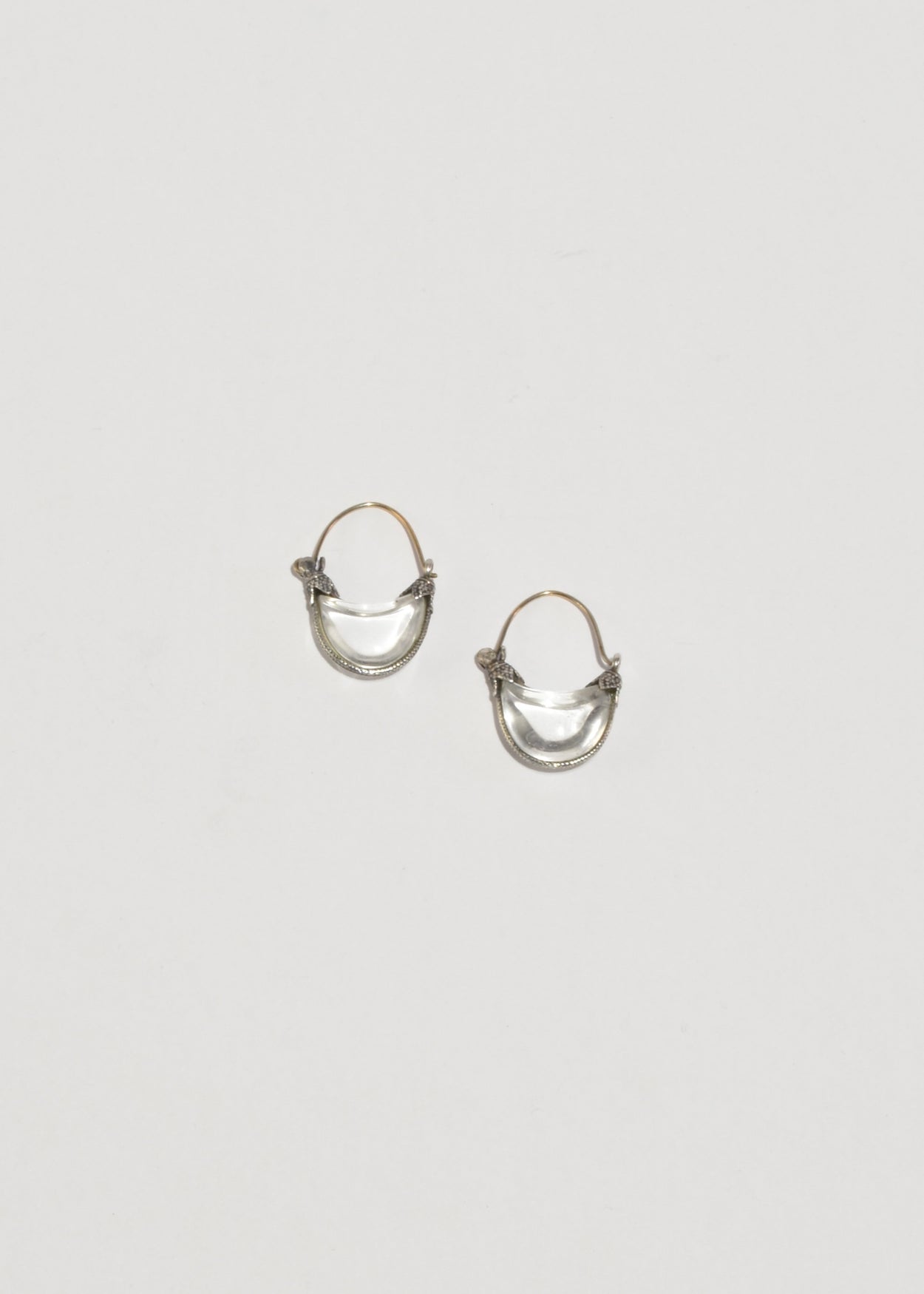 Glass Hoop Earrings
