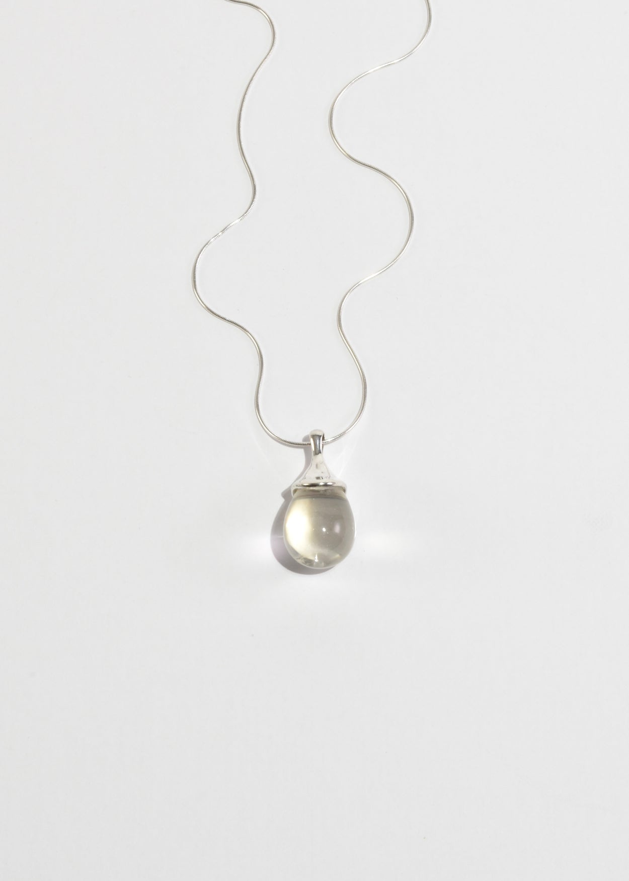 Crystal Teardrop Pendant Necklace