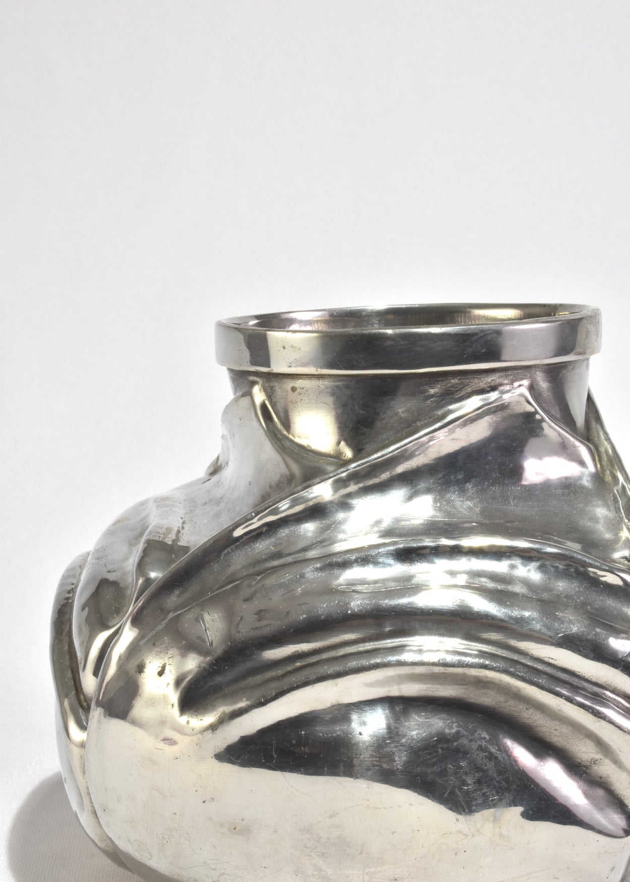 Sculptural Silver Vase