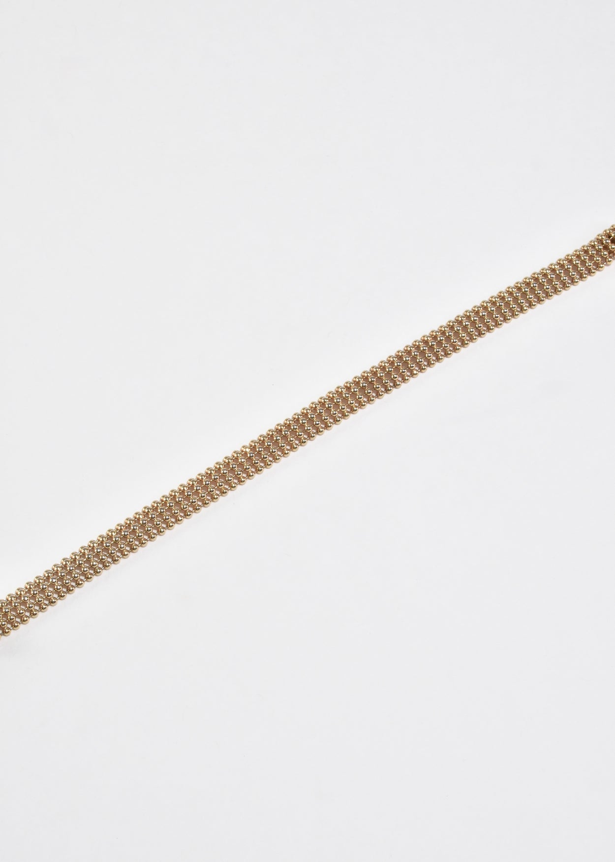 Gold Beaded Mesh Bracelet