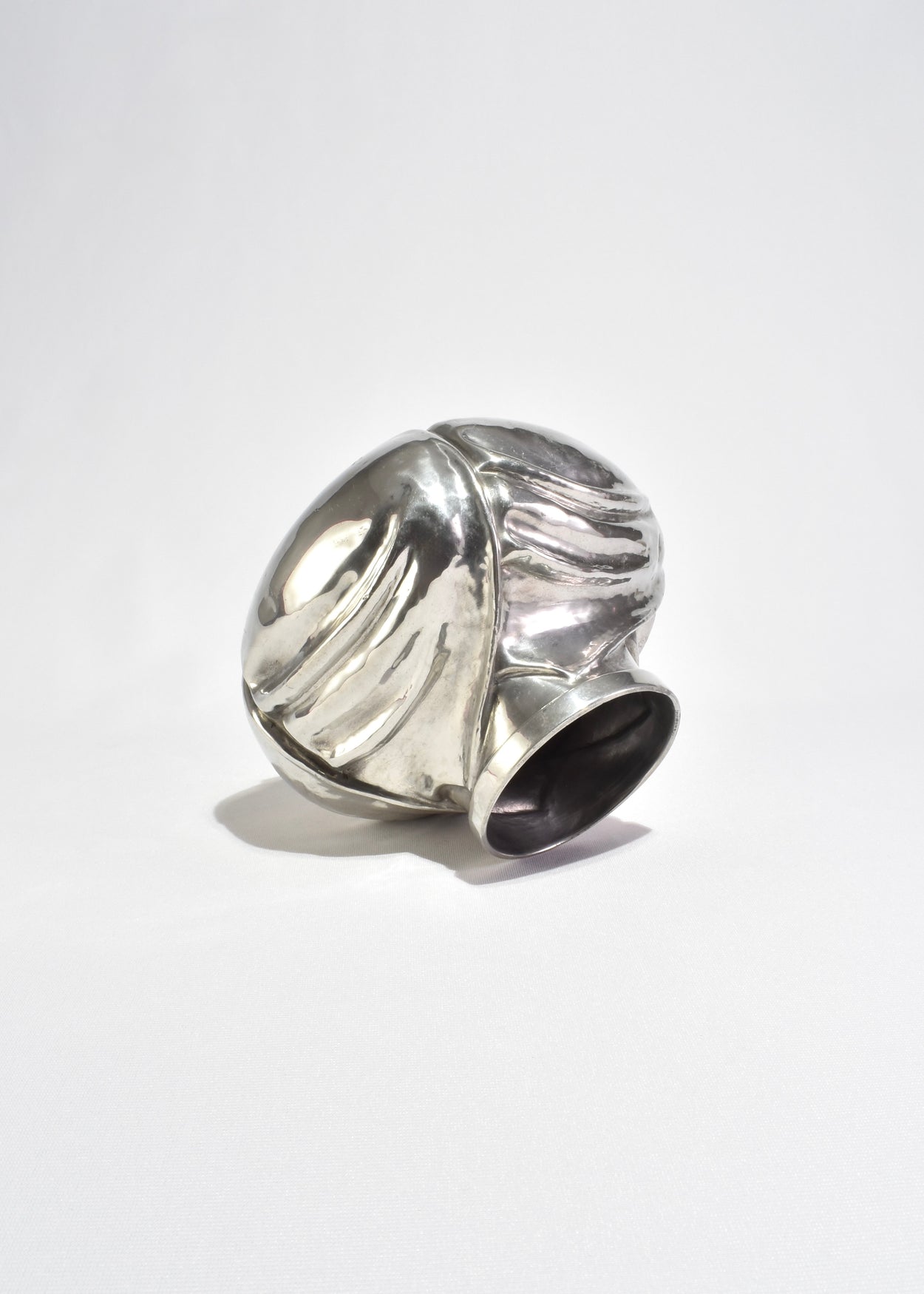 Sculptural Silver Vase