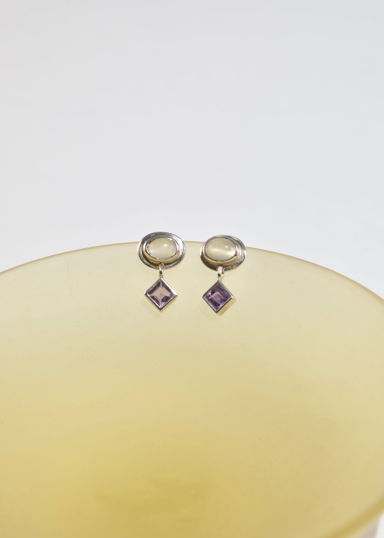 Moonstone Amethyst Earrings