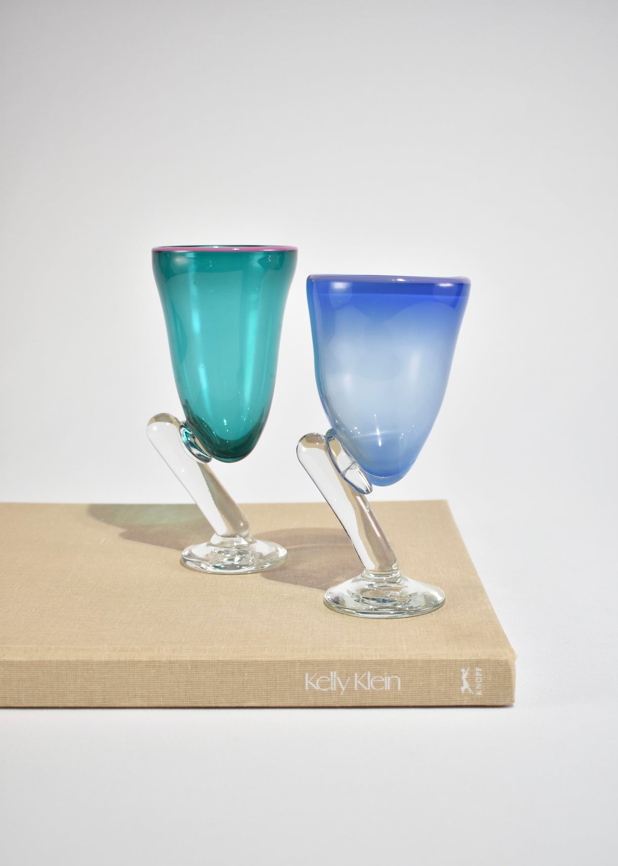 Art Glass Goblet Set
