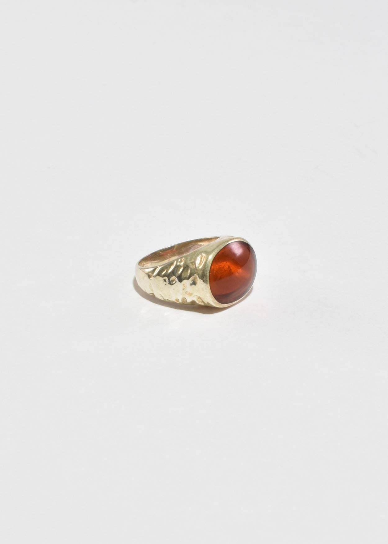 Textured Amber Ring