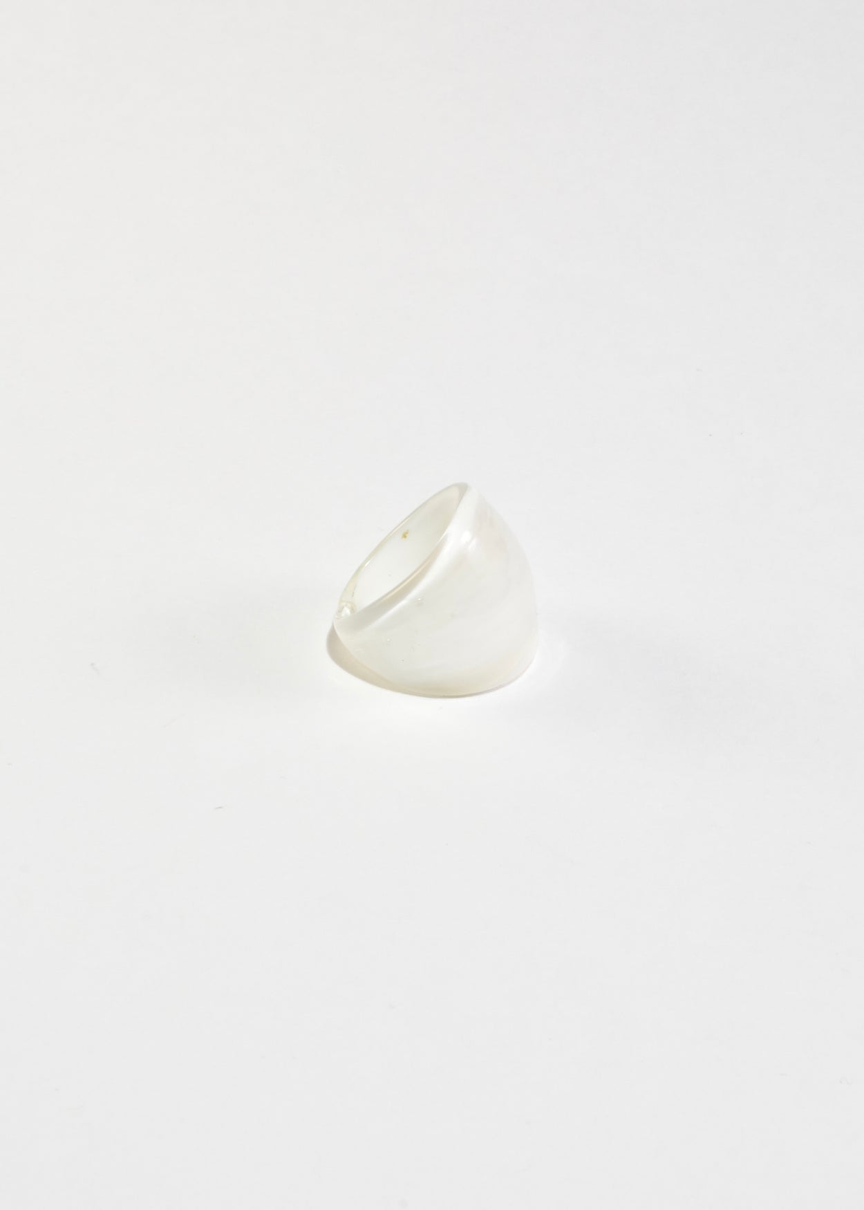 White Glass Ring