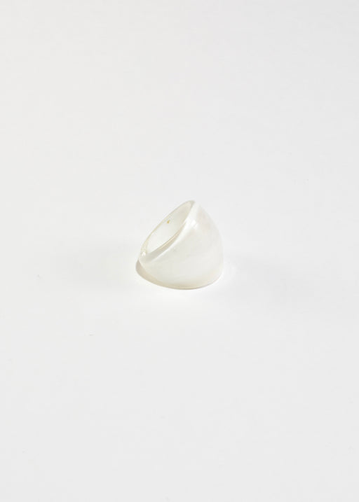 White Glass Ring